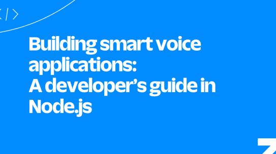 Building Smart Voice Applications: A Developer’s Guide in Node.js
