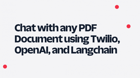 Chat with any PDF Document using Twilio, OpenAI, and Langchain